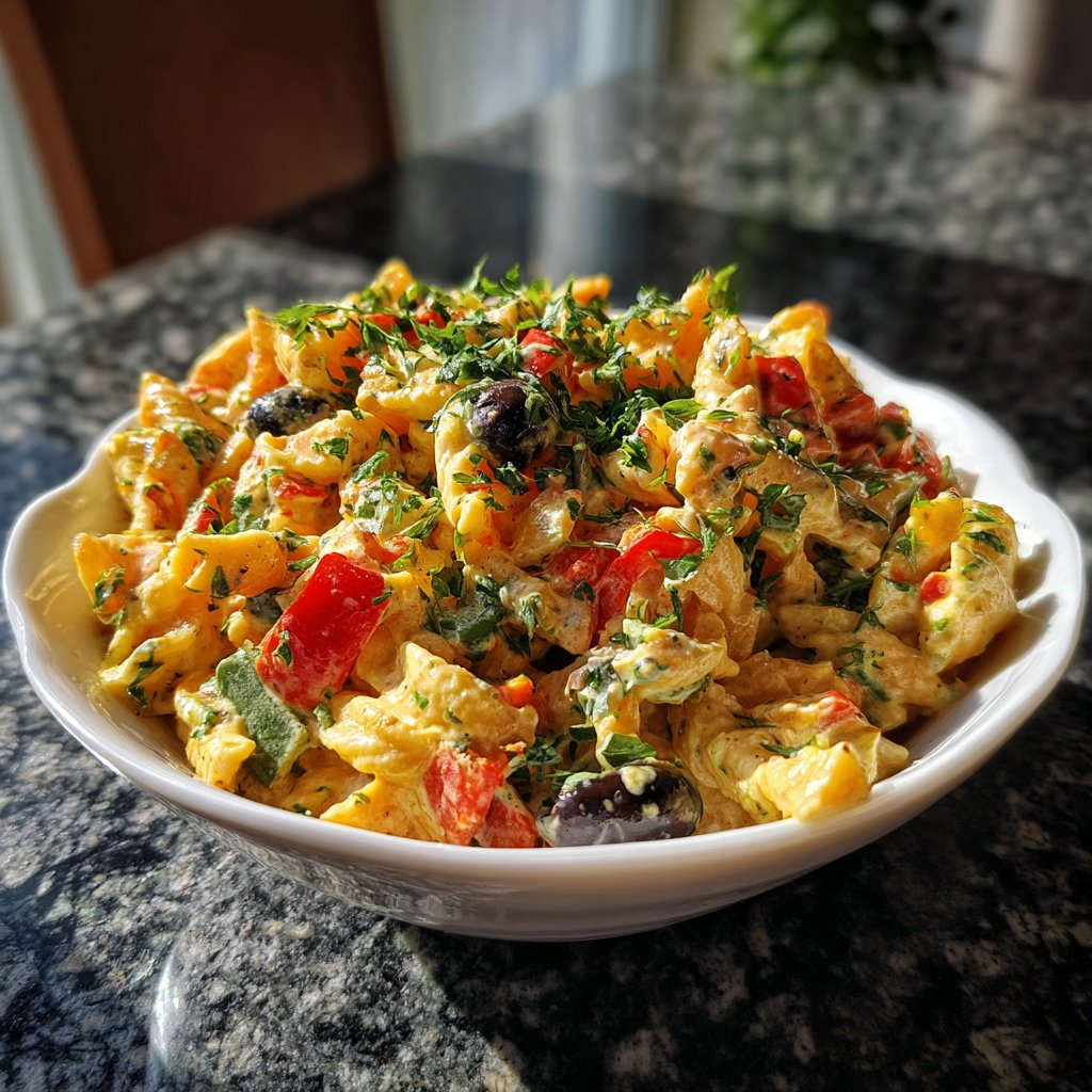 Mediterraner Nudelsalat Cremig