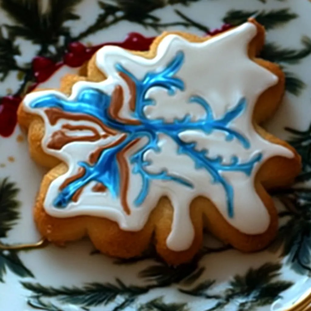 Weihnachtliche Kekse mit Marmor Muster aus Royal Icing