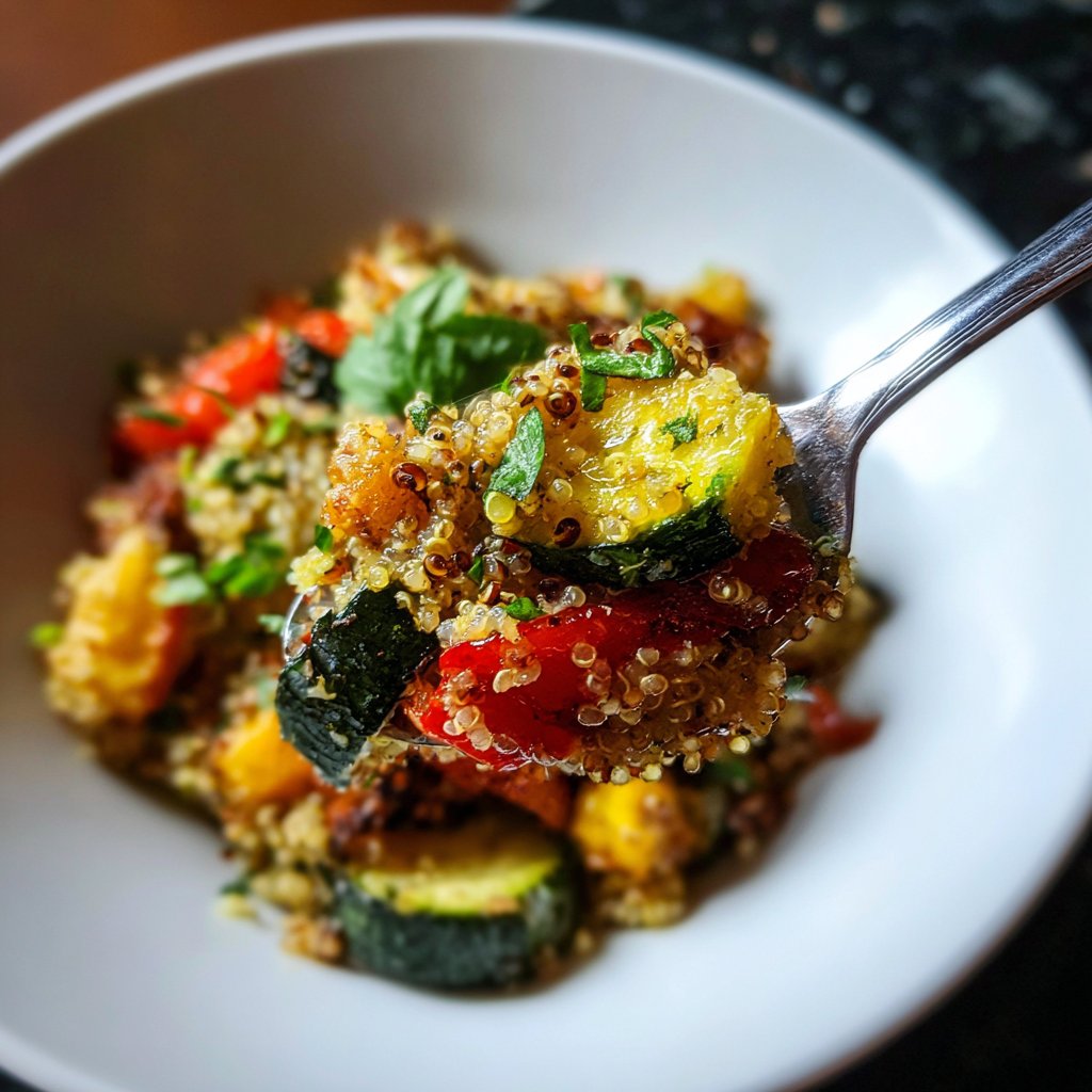 Mittagessen mit Quinoa und Gemüse
