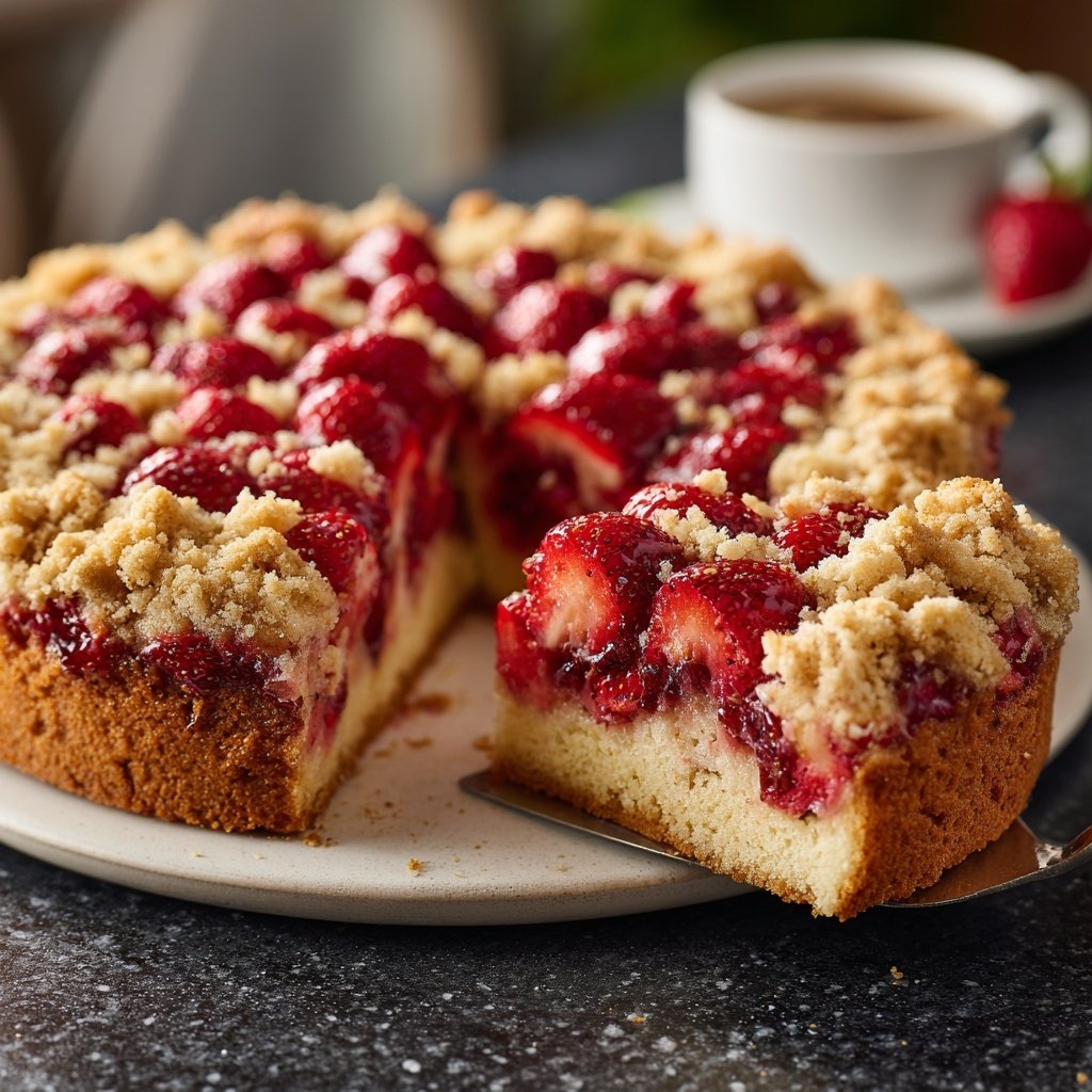 Erdbeer Blechkuchen Mit Streuseln