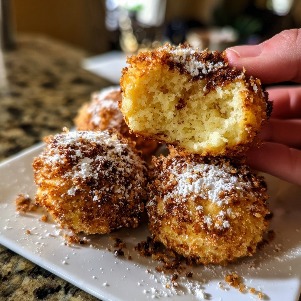 Quarkbällchen aus dem Backofen goldbraun