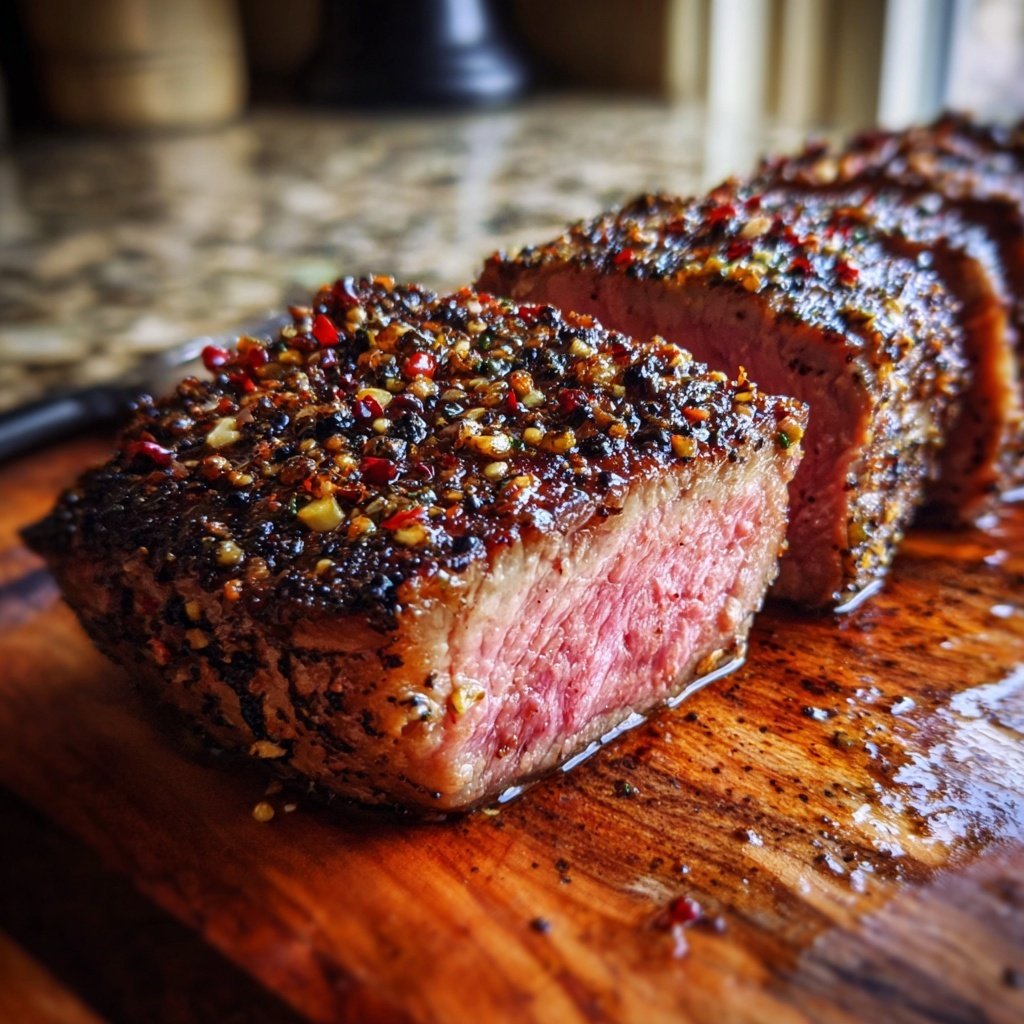 Gegrilltes Steak Mit Pfeffer Kruste