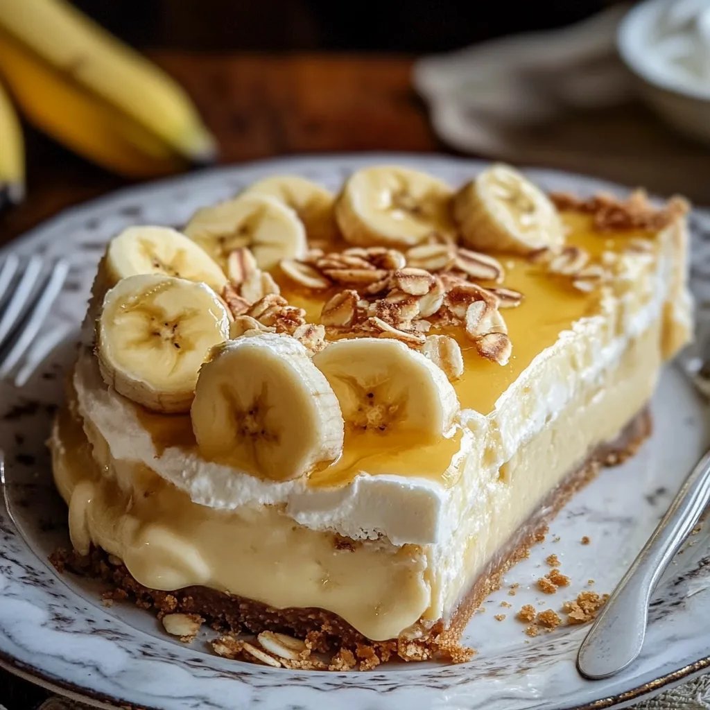 Backfreier Bananen-Pudding-Käsekuchen