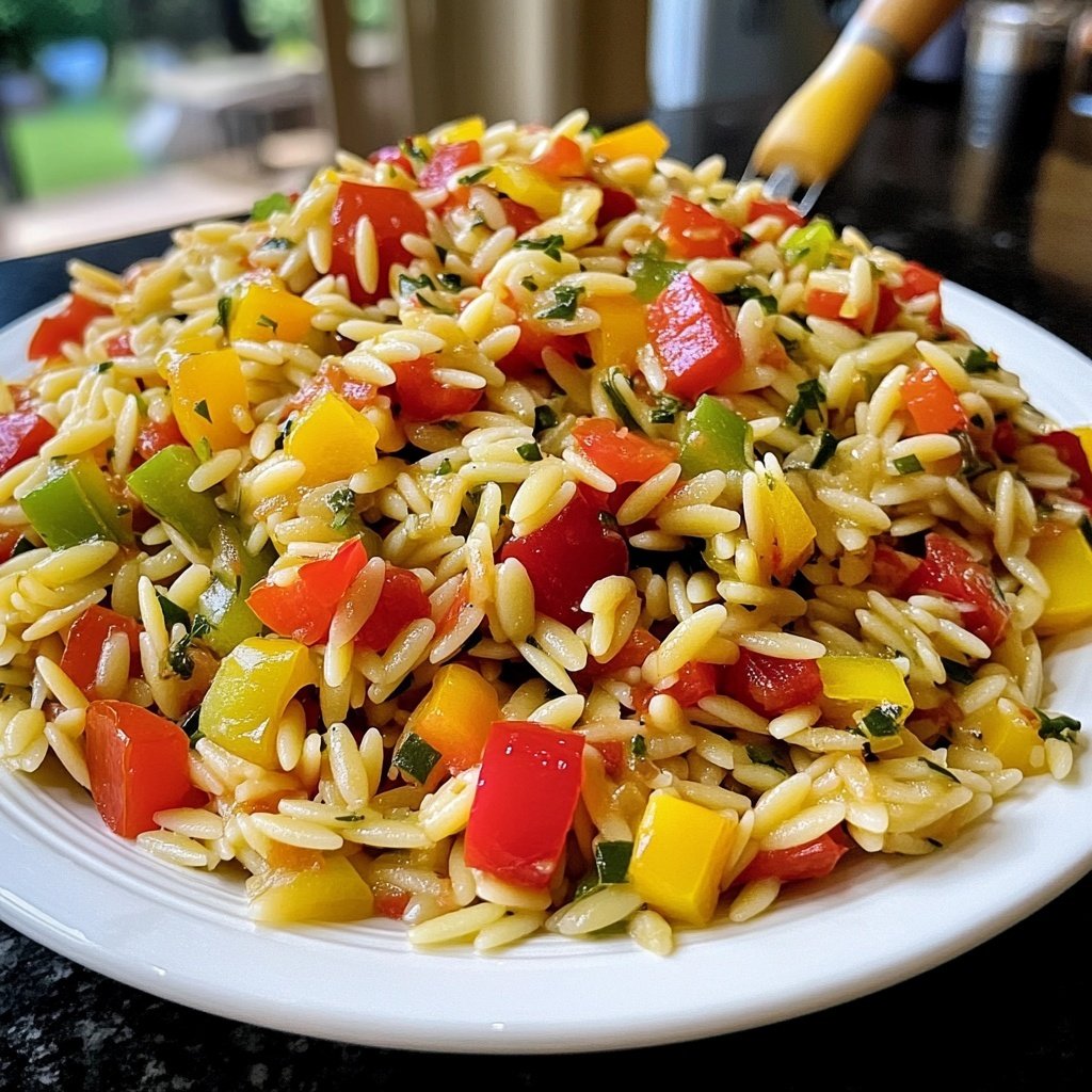 Italienischer Orzo Nudelsalat