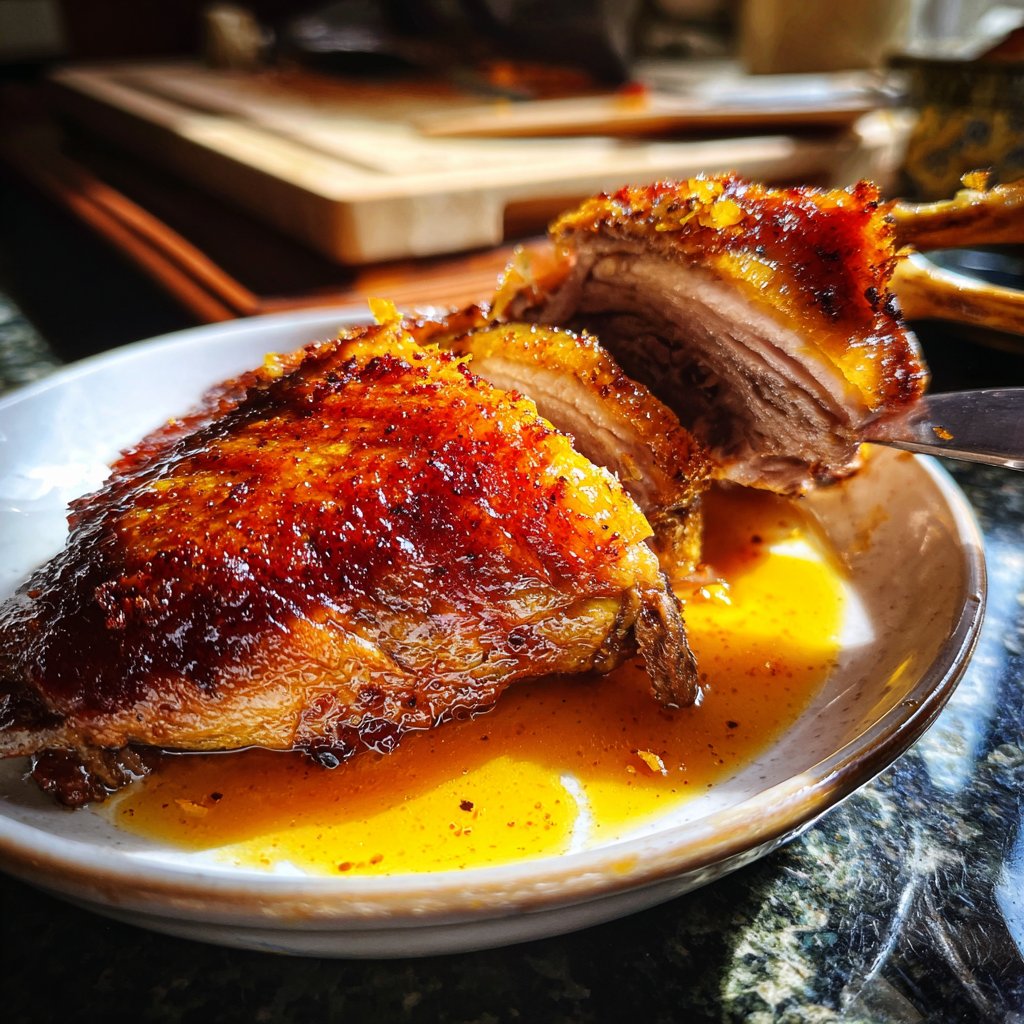 Entenbrust mit Orangenjus