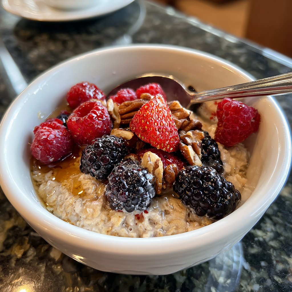 Frühstücksideen mit Beeren und Haferflocken