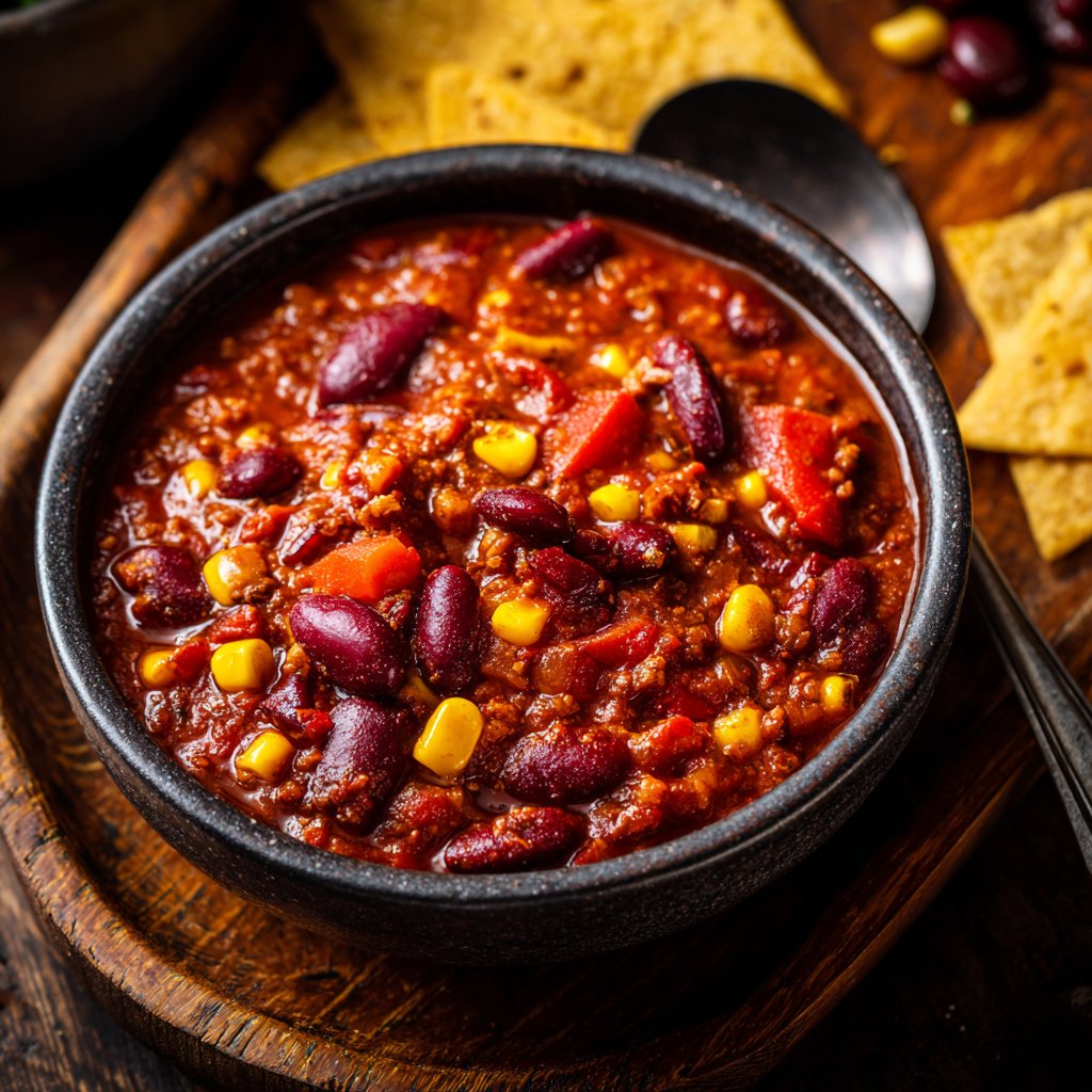 Chili sin Carne mit Mais