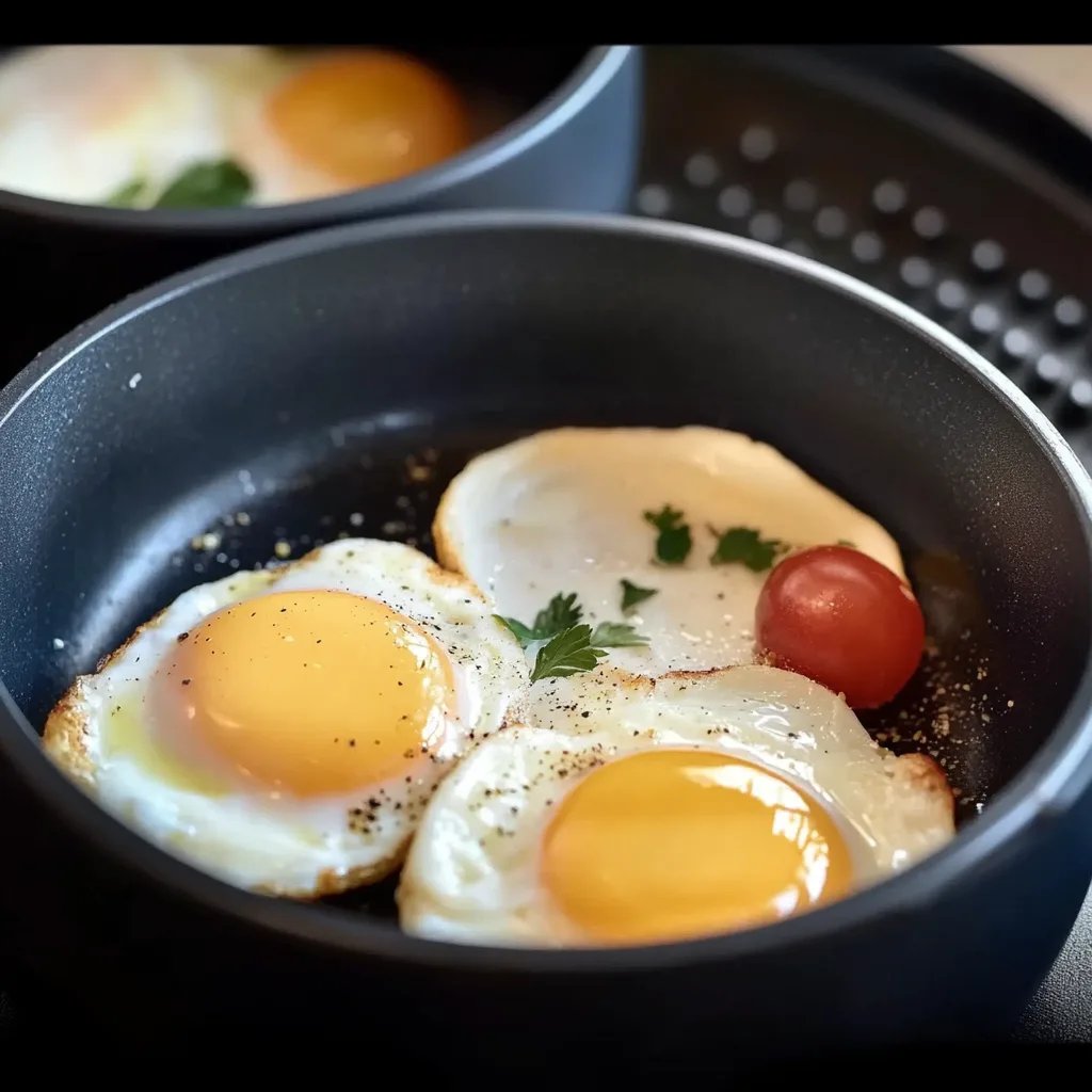 Pochierte Eier aus dem Airfryer